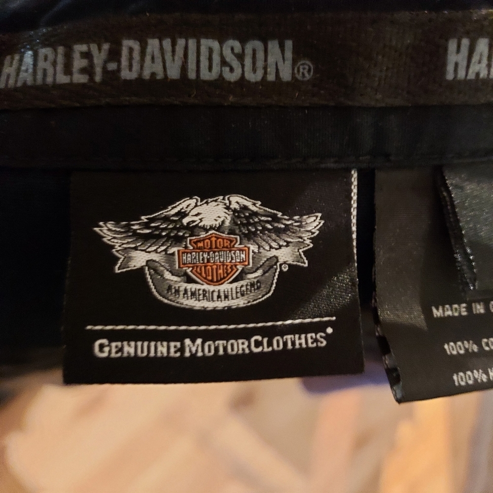 Harley-Davidson Shirt Men's Medium HDMC '03, Color: Black/Gray/Gold, RN# 103819. - Picture 7 of 13